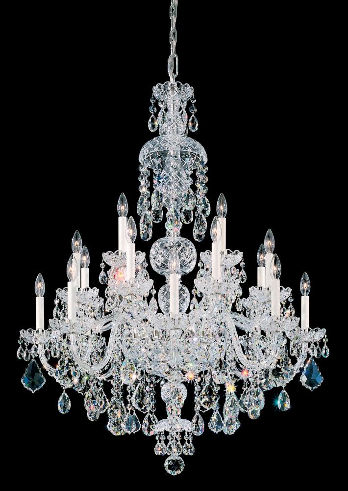 Olde World 25 Light 120V Chandelier in Aurelia with Clear Radiance Crystal