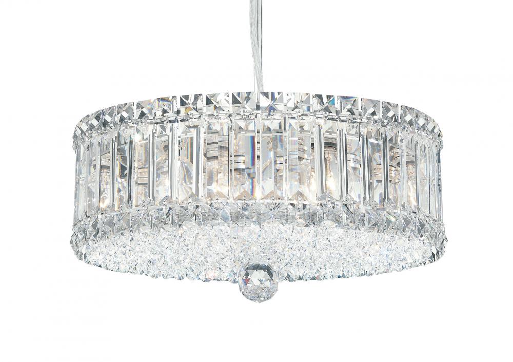 Plaza 9 Light 120V Pendant in Polished Stainless Steel with Clear Radiance Crystal