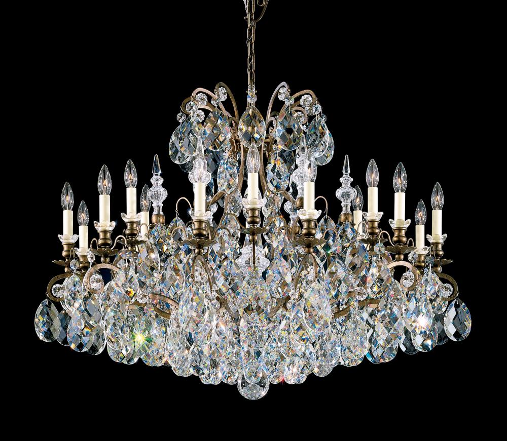 Renaissance 19 Light 120V Chandelier in French Gold with Clear Heritage Handcut Crystal