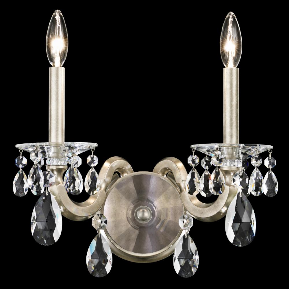 San Marco 2 Light 120V Chandelier in French Gold with Clear Radiance Crystal