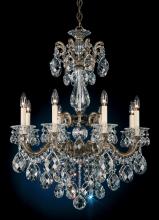 Schonbek 1870 5007-83R - La Scala 8 Light 120V Chandelier in Florentine Bronze with Clear Radiance Crystal