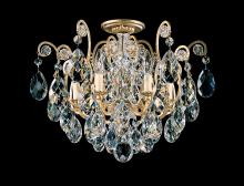 Schonbek 1870 3784-23S - Renaissance 6 Light 120V Semi-Flush Mount in Etruscan Gold with Clear Crystals from Swarovski