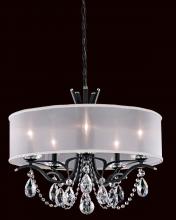 Schonbek 1870 VA8305N-06R1 - Vesca 5 Light 120V Chandelier in White with Clear Radiance Crystal and White Shade