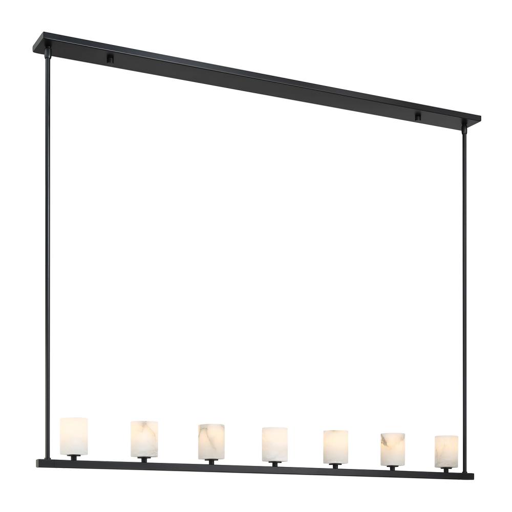 Aragon 7 Light Matte Black Chandelier