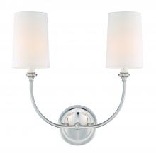 Crystorama 2242-PN - Libby Langdon Sylvan 2 Light Polished Nickel Sconce