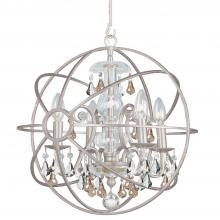 Crystorama 9025-OS-GS-MWP - Solaris 4 Light Golden Shadow Crystal Olde Silver Mini Chandelier