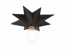 Crystorama 9230-BK - Astro 1 Light Black Flush Mount