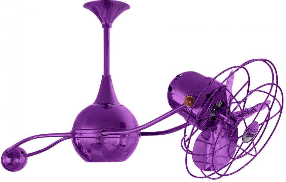 Brisa 360° counterweight rotational ceiling fan in Ametista (Purple) finish with metal blades.