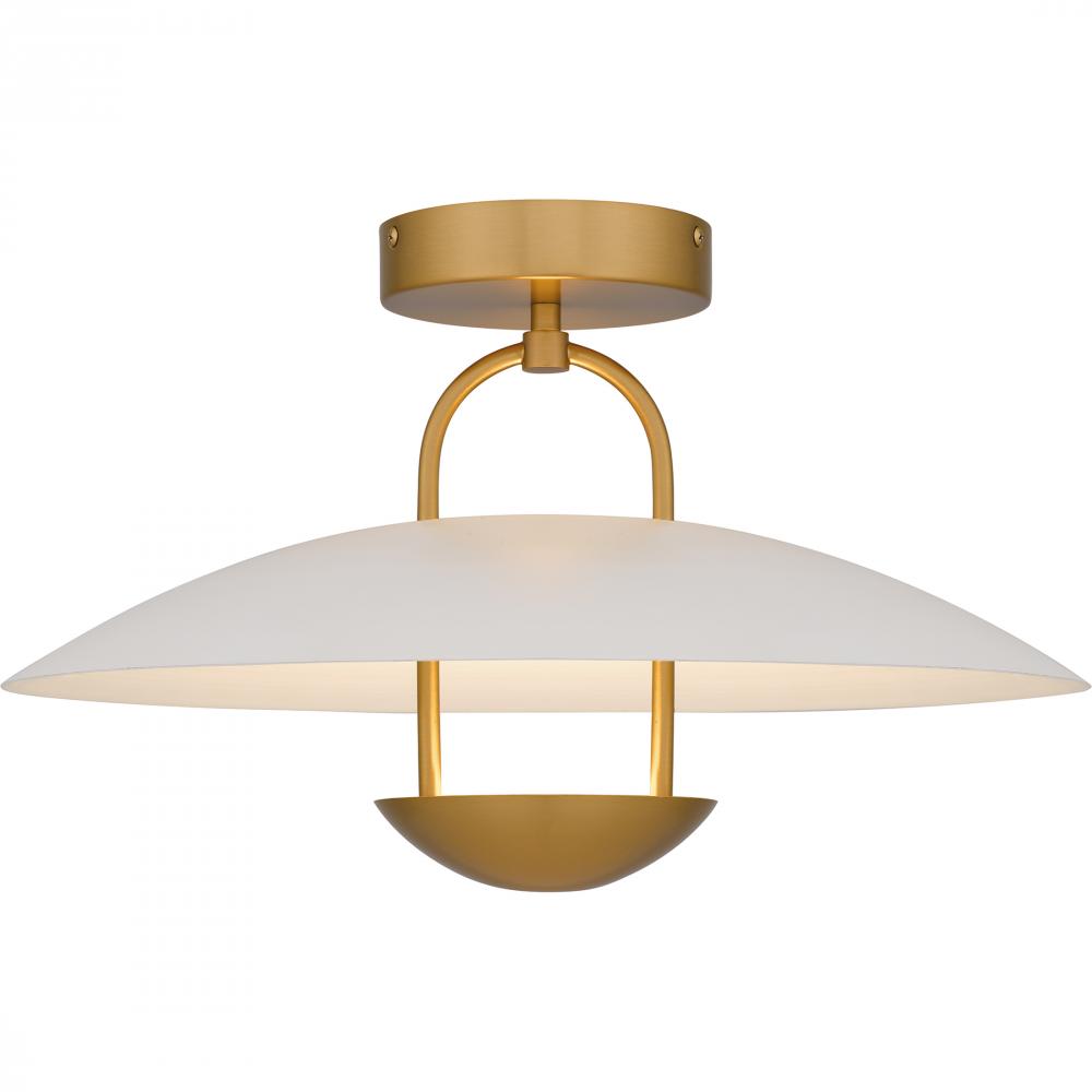 Bingham Brushed Gold Semi-Flush Mount