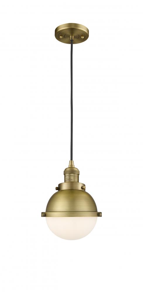 Hampden - 1 Light - 7 inch - Brushed Brass - Cord hung - Mini Pendant