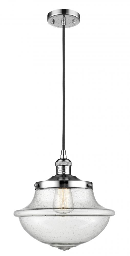 Oxford - 1 Light - 12 inch - Polished Chrome - Cord hung - Mini Pendant