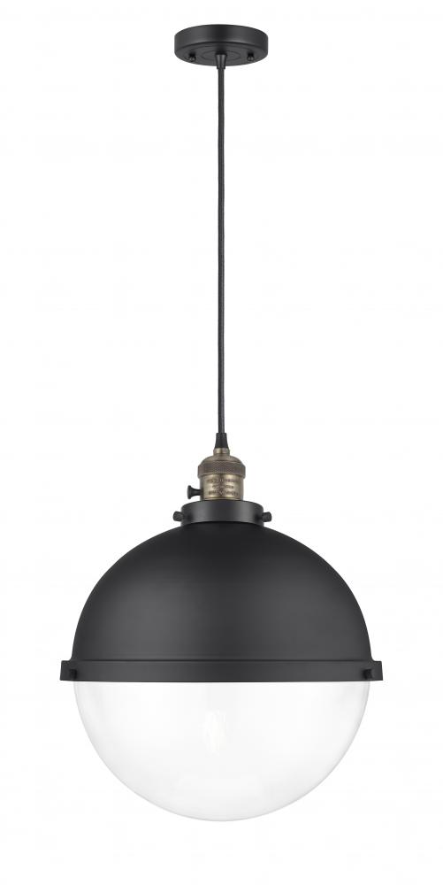 Hampden - 1 Light - 13 inch - Black Antique Brass - Cord hung - Pendant