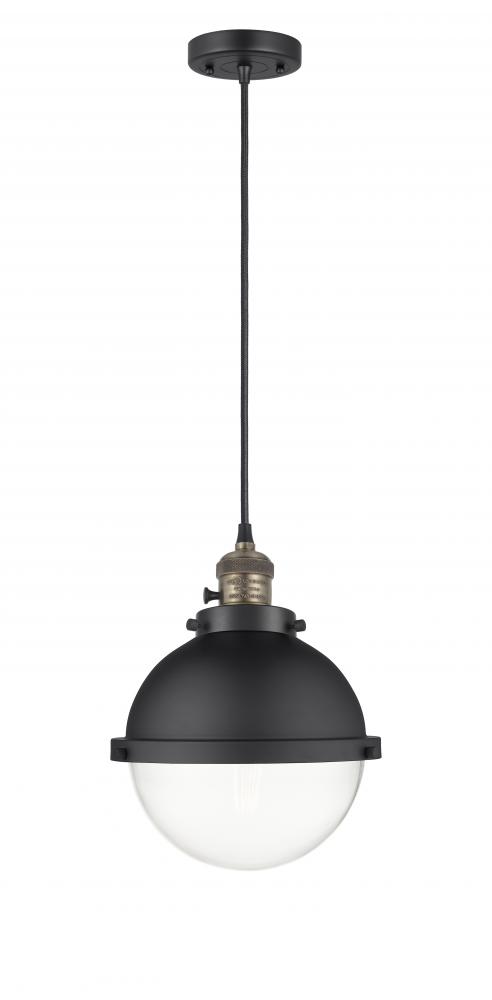 Hampden - 1 Light - 9 inch - Black Antique Brass - Cord hung - Mini Pendant