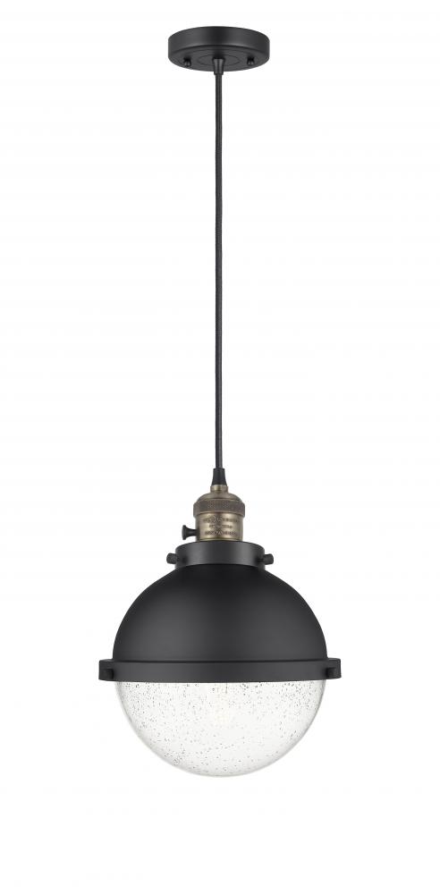 Hampden - 1 Light - 9 inch - Black Antique Brass - Cord hung - Mini Pendant