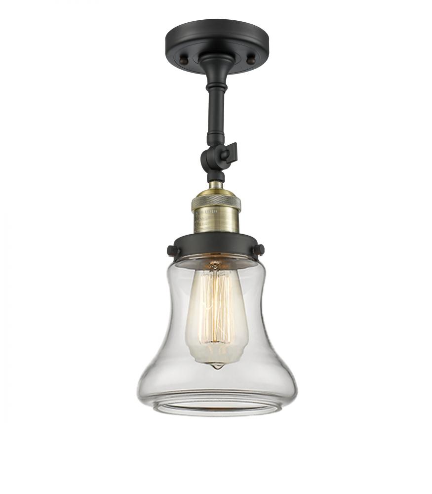 Bellmont - 1 Light - 6 inch - Black Antique Brass - Semi-Flush Mount