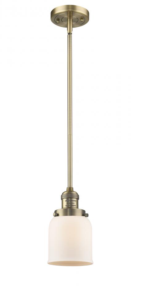 Bell - 1 Light - 5 inch - Brushed Brass - Stem Hung - Mini Pendant