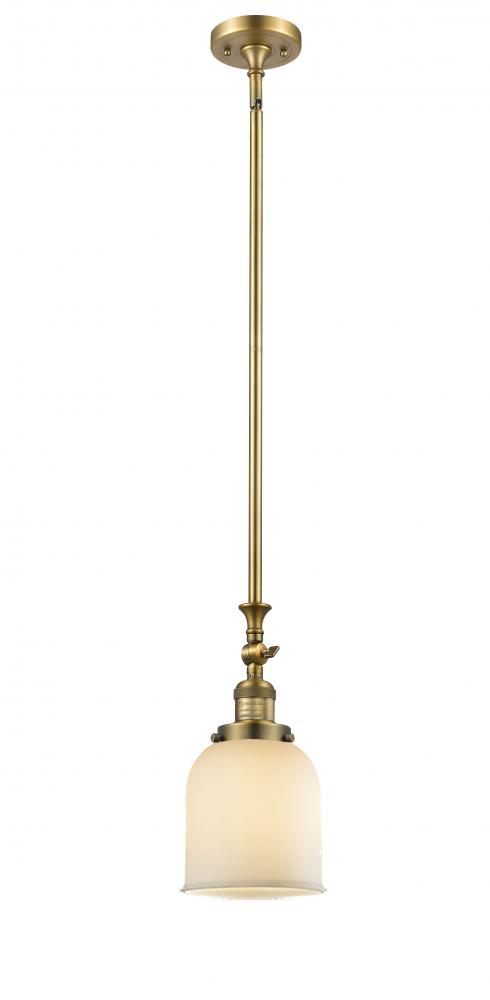 Bell - 1 Light - 5 inch - Brushed Brass - Stem Hung - Mini Pendant