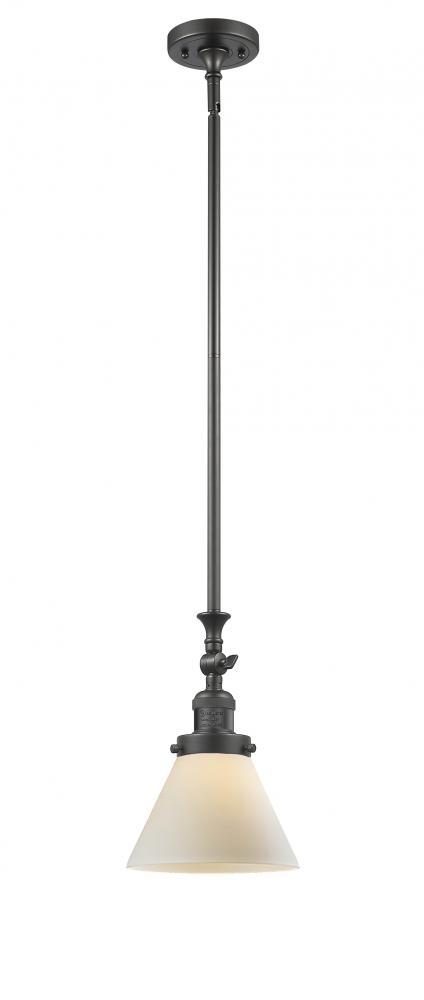 Cone - 1 Light - 8 inch - Oil Rubbed Bronze - Stem Hung - Mini Pendant