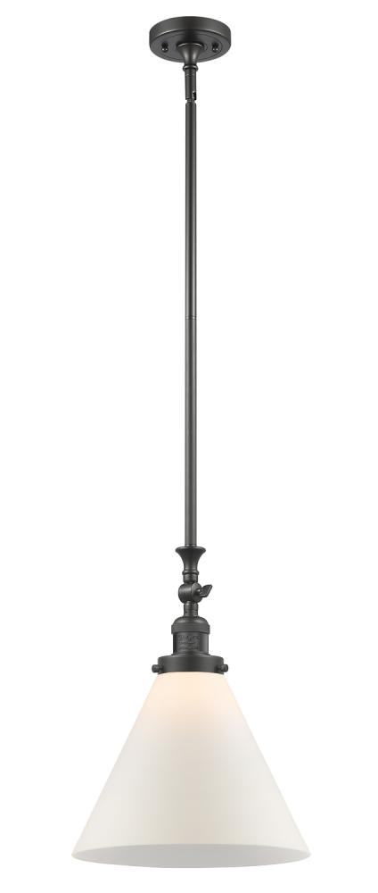 Cone - 1 Light - 12 inch - Oil Rubbed Bronze - Stem Hung - Mini Pendant