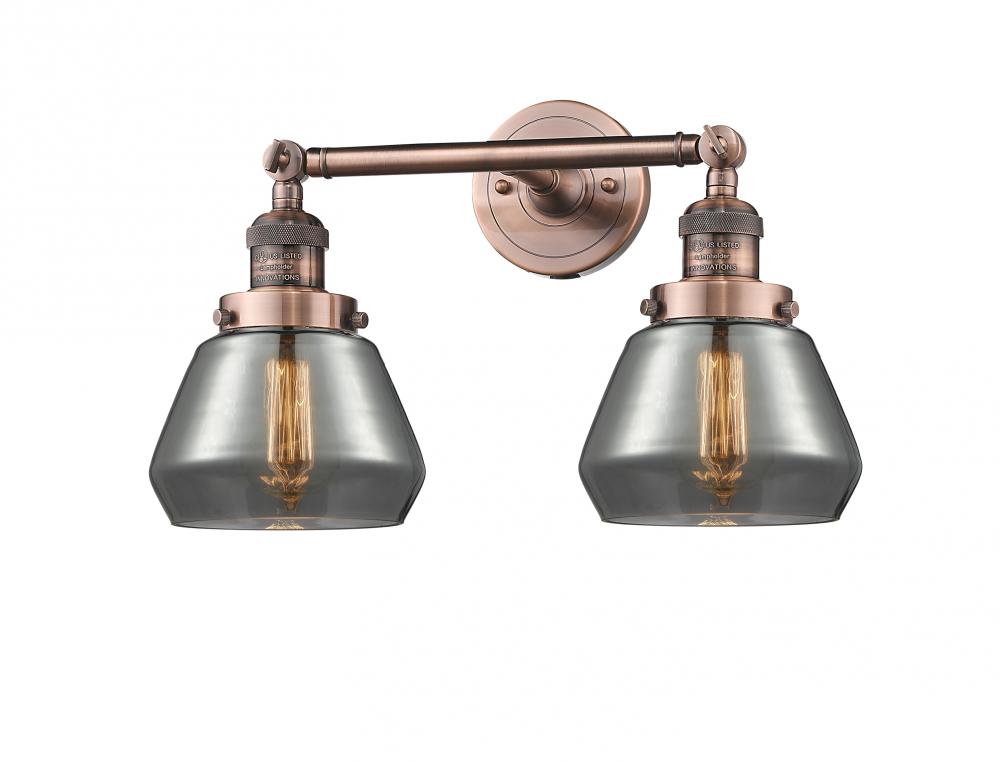 Fulton - 2 Light - 17 inch - Antique Copper - Bath Vanity Light