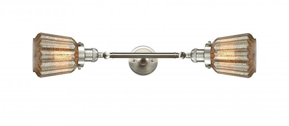 Chatham - 2 Light - 7 inch - Brushed Satin Nickel - Bath Vanity Light