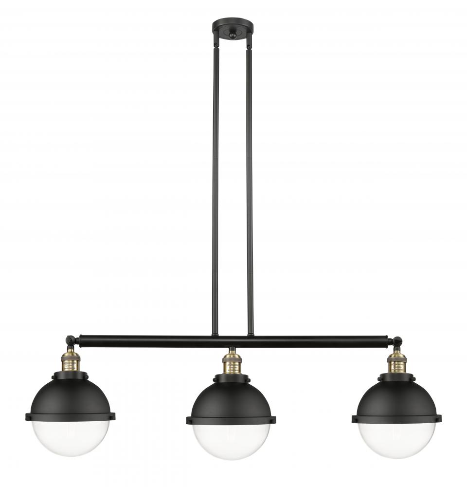 Hampden - 3 Light - 42 inch - Black Antique Brass - Stem Hung - Island Light