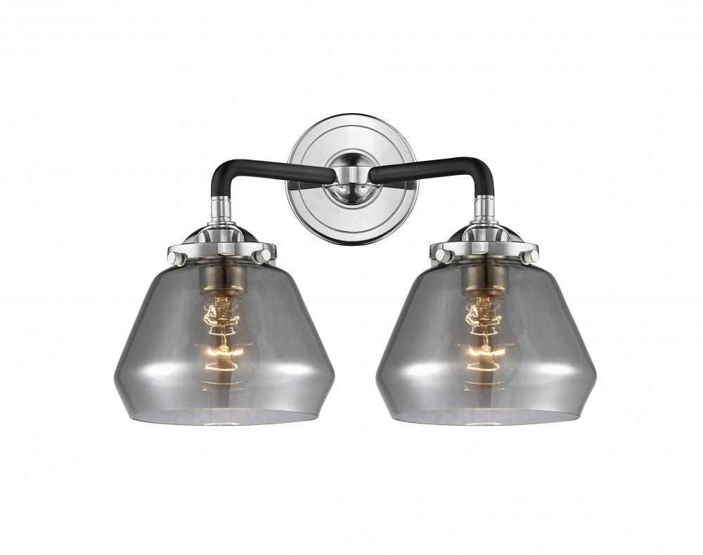 Fulton - 2 Light - 15 inch - Black Polished Nickel - Bath Vanity Light