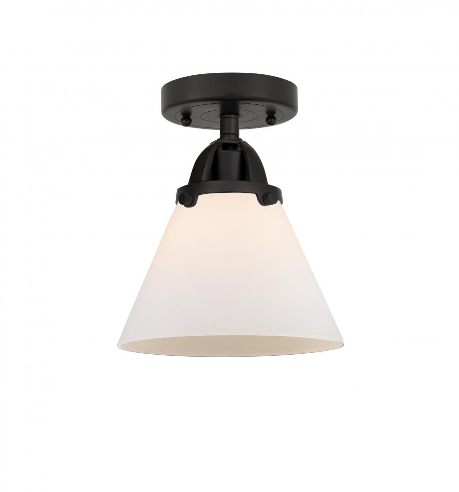 Cone - 1 Light - 8 inch - Matte Black - Semi-Flush Mount