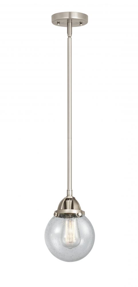 Beacon - 1 Light - 6 inch - Brushed Satin Nickel - Cord hung - Mini Pendant