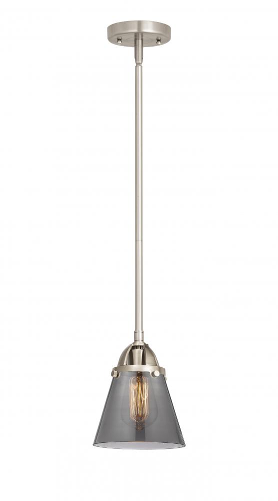 Cone - 1 Light - 6 inch - Brushed Satin Nickel - Cord hung - Mini Pendant