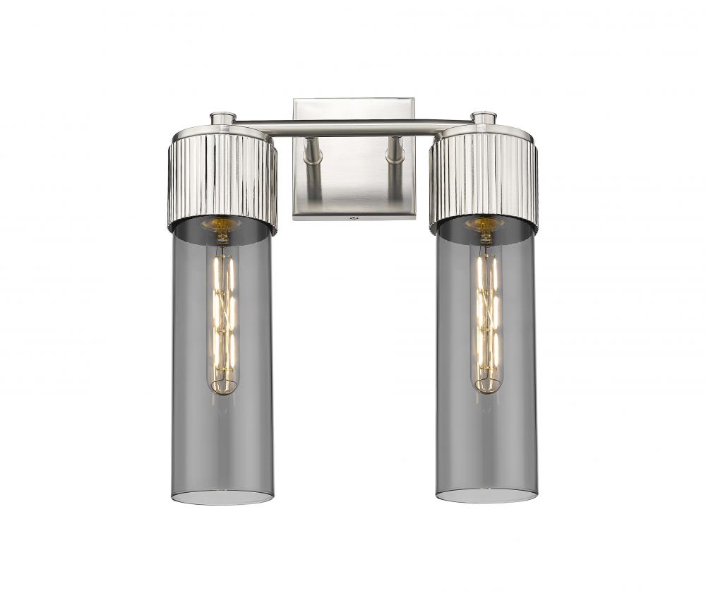 Bolivar - 2 Light - 14 inch - Satin Nickel - Bath Vanity Light