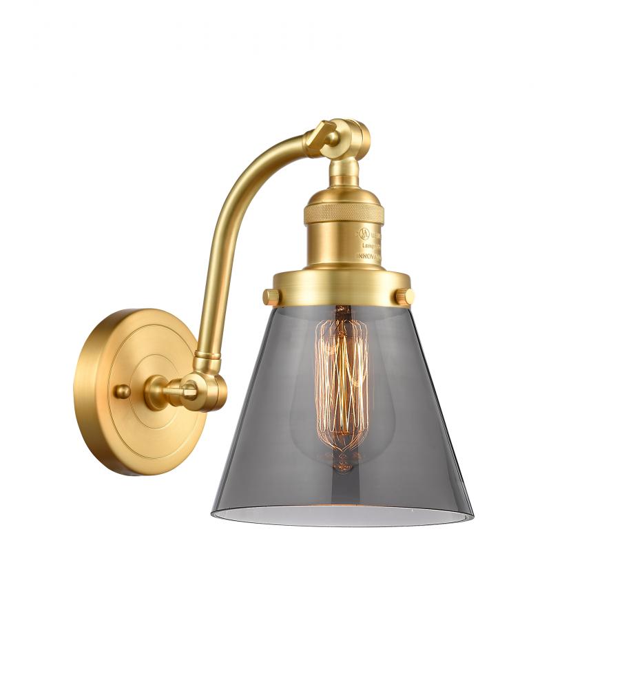 Cone - 1 Light - 7 inch - Satin Gold - Sconce