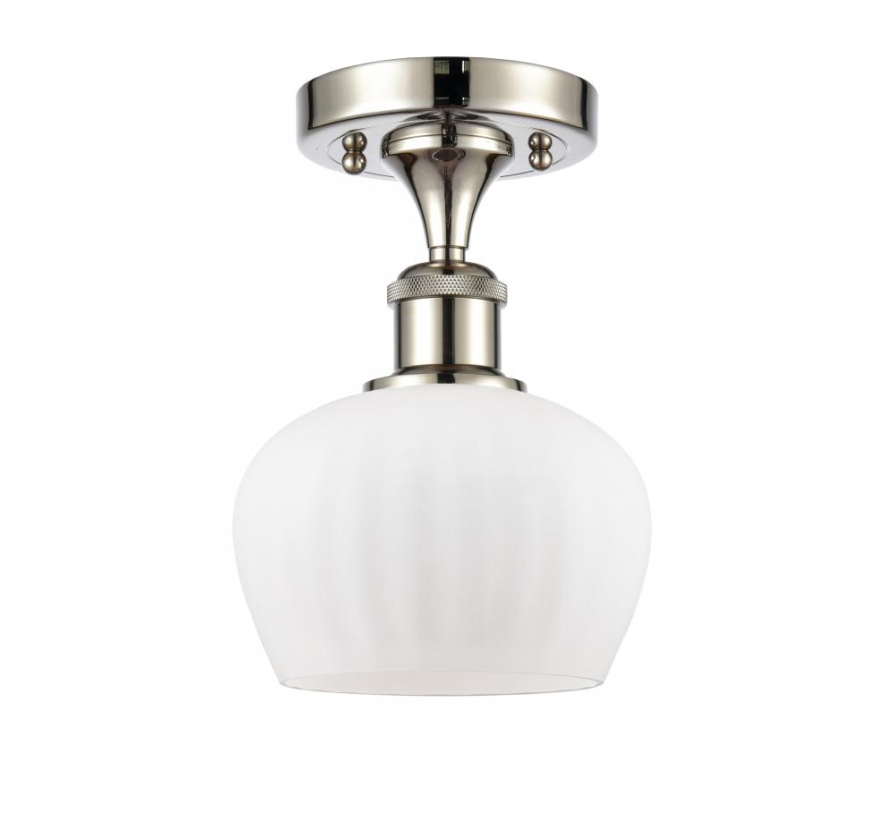 Fenton - 1 Light - 7 inch - Polished Nickel - Semi-Flush Mount