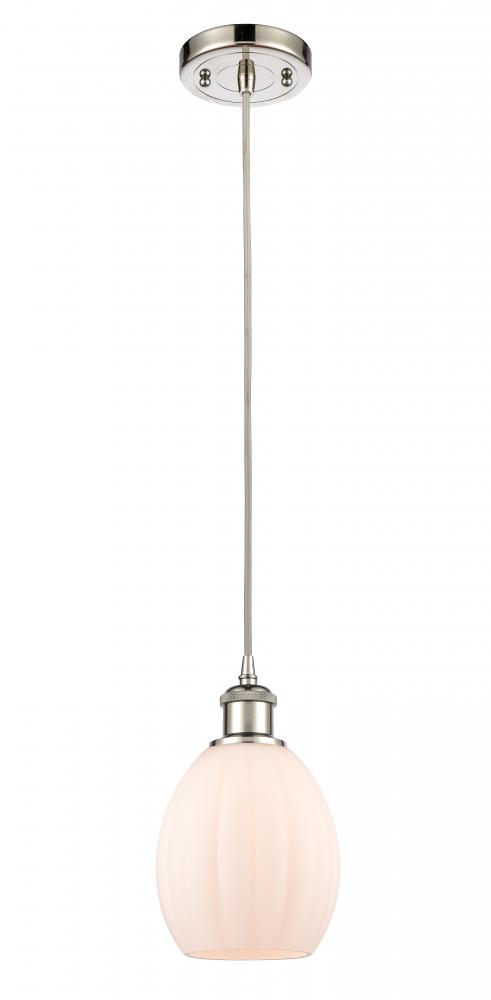 Eaton - 1 Light - 6 inch - Polished Nickel - Cord hung - Mini Pendant