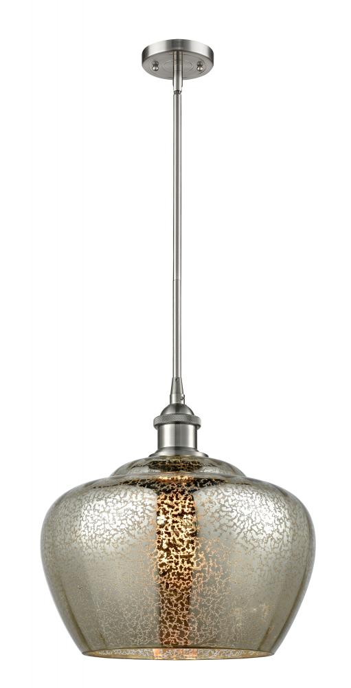 Fenton - 1 Light - 11 inch - Brushed Satin Nickel - Mini Pendant