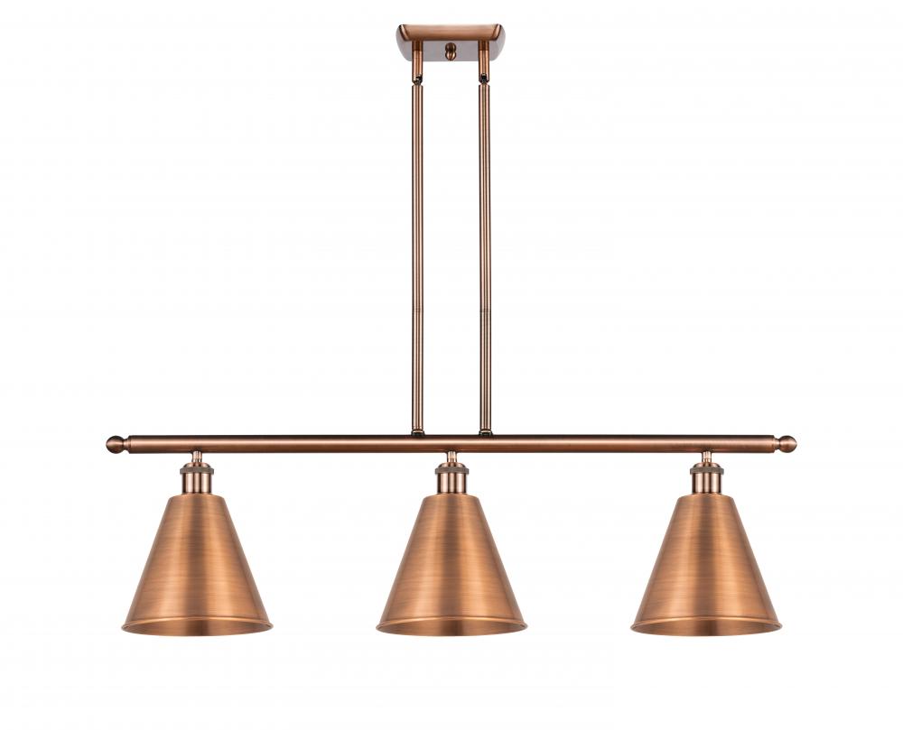 Berkshire - 3 Light - 36 inch - Antique Copper - Cord hung - Island Light