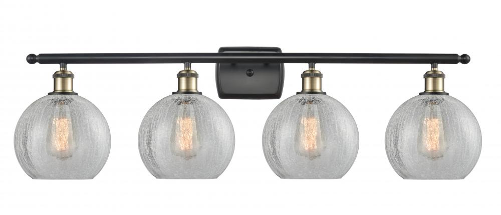 Athens - 4 Light - 38 inch - Black Antique Brass - Bath Vanity Light