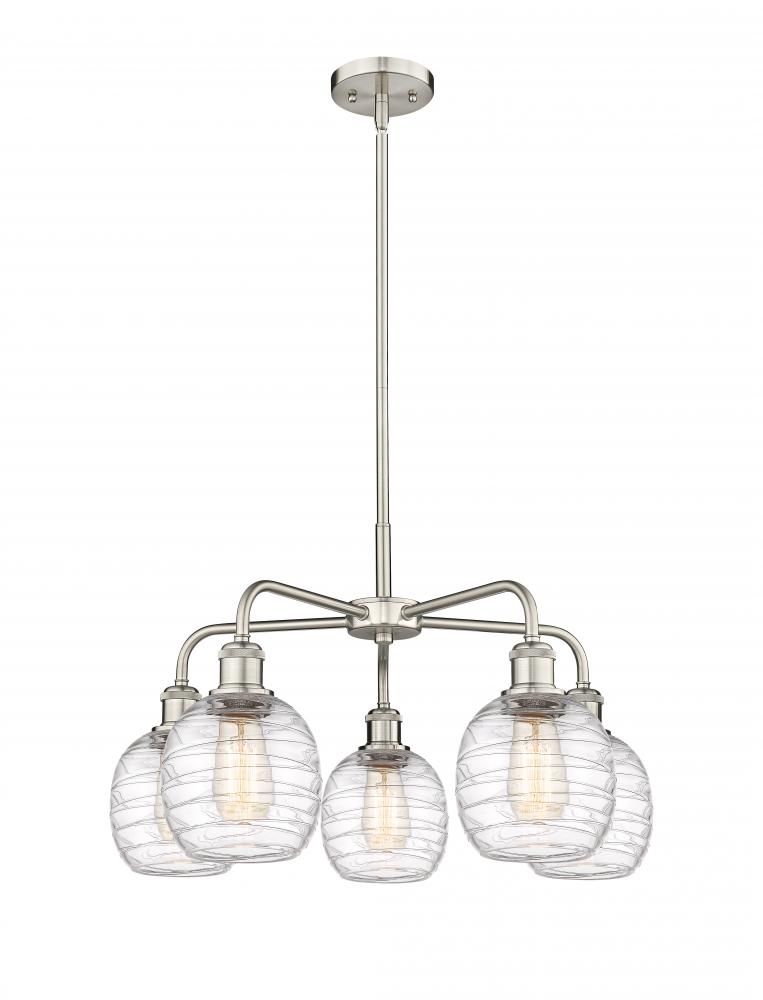 Belfast - 5 Light - 24 inch - Satin Nickel - Chandelier