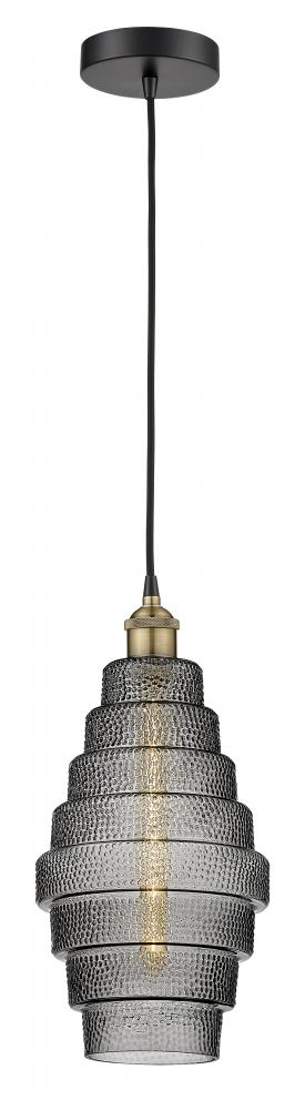 Cascade - 1 Light - 8 inch - Black Antique Brass - Cord hung - Mini Pendant