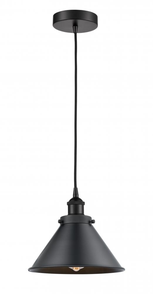 Briarcliff - 1 Light - 10 inch - Matte Black - Cord hung - Mini Pendant