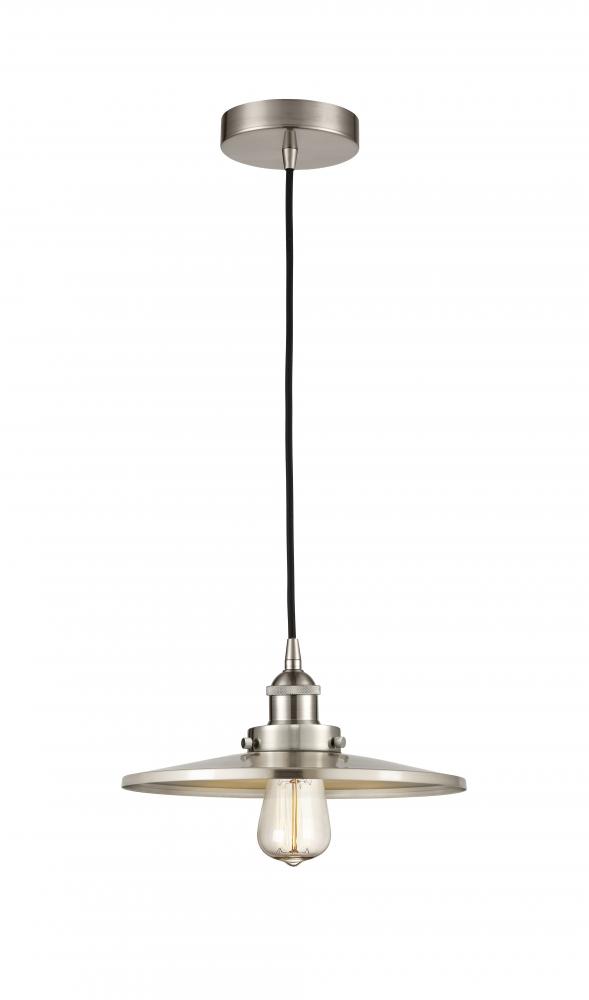 Appalachian - 1 Light - 12 inch - Brushed Satin Nickel - Cord hung - Mini Pendant