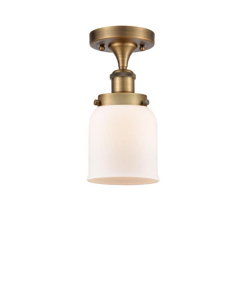 Bell - 1 Light - 5 inch - Brushed Brass - Semi-Flush Mount