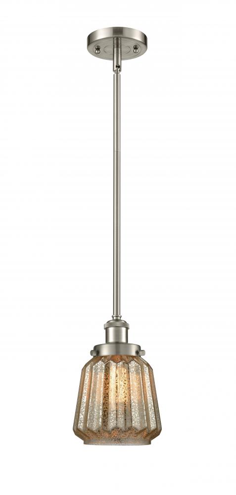 Chatham - 1 Light - 6 inch - Brushed Satin Nickel - Mini Pendant