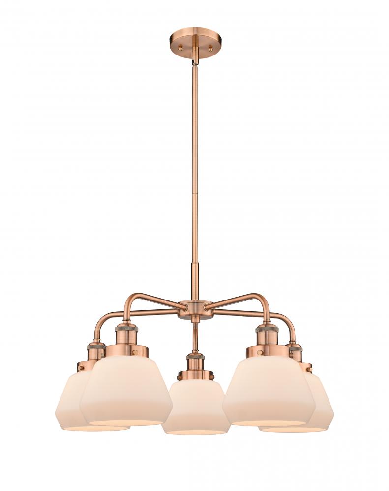 Fulton - 5 Light - 26 inch - Antique Copper - Chandelier