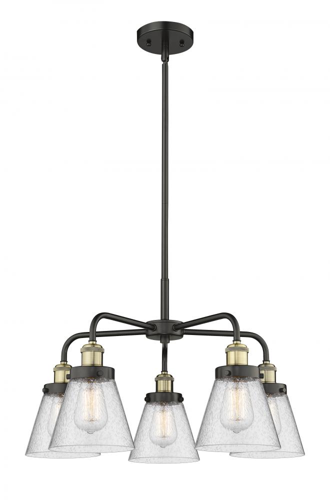 Cone - 5 Light - 25 inch - Black Antique Brass - Chandelier