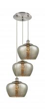 Innovations Lighting 113B-3P-SN-G96-L - Fenton - 3 Light - 18 inch - Brushed Satin Nickel - Cord Hung - Multi Pendant