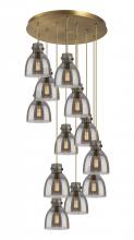 Innovations Lighting 126-410-1PS-BB-G412-8SM - Newton Bell - 12 Light - 27 inch - Brushed Brass - Multi Pendant