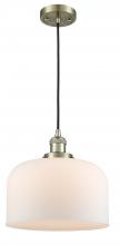 Innovations Lighting 201C-AB-G71-L - Bell - 1 Light - 12 inch - Antique Brass - Cord hung - Mini Pendant