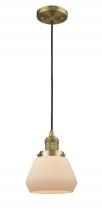 Innovations Lighting 201C-BB-G171 - Fulton - 1 Light - 7 inch - Brushed Brass - Cord hung - Mini Pendant