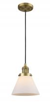 Innovations Lighting 201C-BB-G41 - Cone - 1 Light - 8 inch - Brushed Brass - Cord hung - Mini Pendant